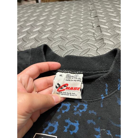 Vintage Chase Dale Earnhardt The Man T Shirt Size XL 90s All Over Print Nascar - Picture 4 of 10